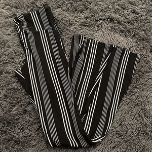 Black and White Striped Pants
